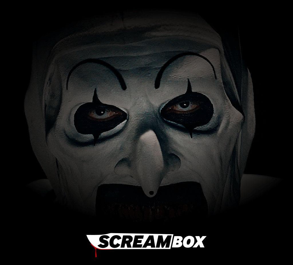 Screambox FAQs with Art from Terrifier 3